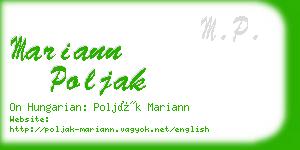 mariann poljak business card